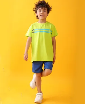 LIME ENGLAND ROYAL SUMMER SHORTS SET - LIME/BLUE