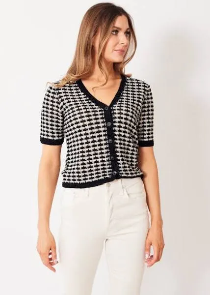 Linen Crochet Trim Cardigan