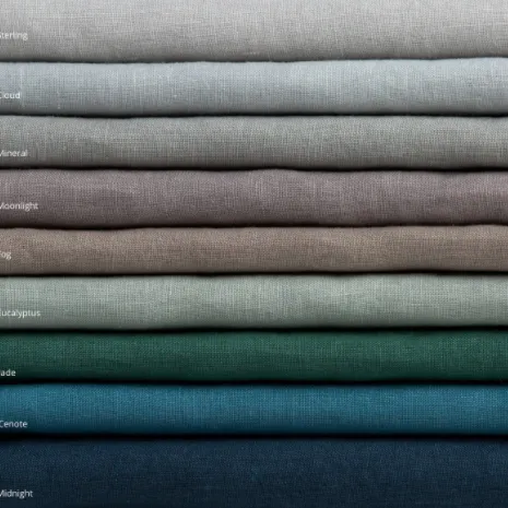Linen Fitted Sheet - Moonlight - King