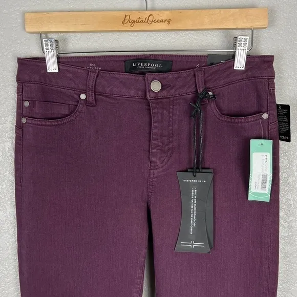 Liverpool NWT Adele Skinny Jean, Potent Purple 6 / 28 - Hugger, Stitch Fix, Dark