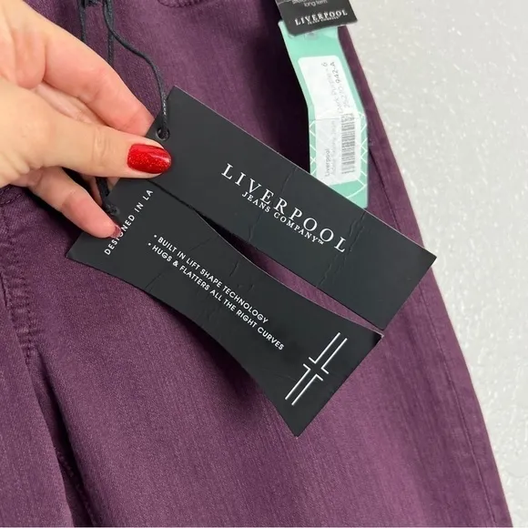 Liverpool NWT Adele Skinny Jean, Potent Purple 6 / 28 - Hugger, Stitch Fix, Dark