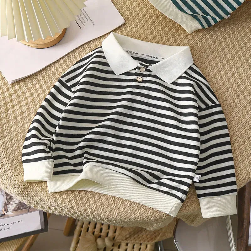 Long Sleeve Stripe Polo shirt