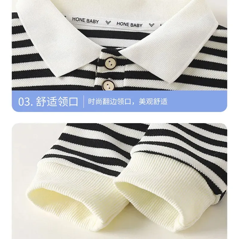 Long Sleeve Stripe Polo shirt