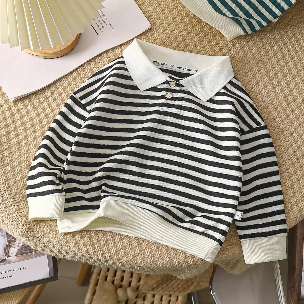 Long Sleeve Stripe Polo shirt