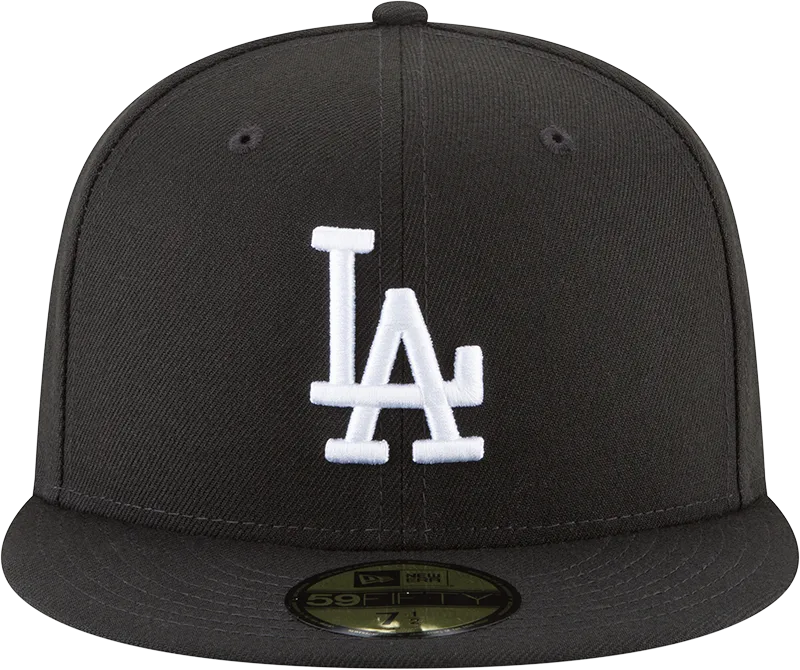 Los Angeles Dodgers Black And White New Era 59Fifty Fitted