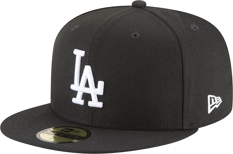 Los Angeles Dodgers Black And White New Era 59Fifty Fitted