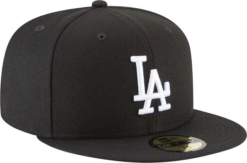 Los Angeles Dodgers Black And White New Era 59Fifty Fitted
