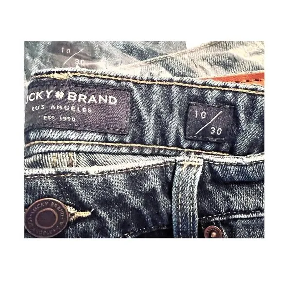 Lucky Brand Womens High Rise Button 5 Pockets Cutoff Jean Shorts Sz 30 NWT