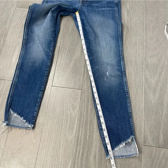 Madewell 10&quot; High Rise Skinny Jeans Cutout Tulip Hem Edition  K5236 Size 25