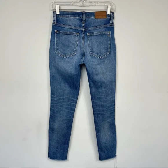 Madewell 10&quot; High Rise Skinny Jeans Cutout Tulip Hem Edition  K5236 Size 25