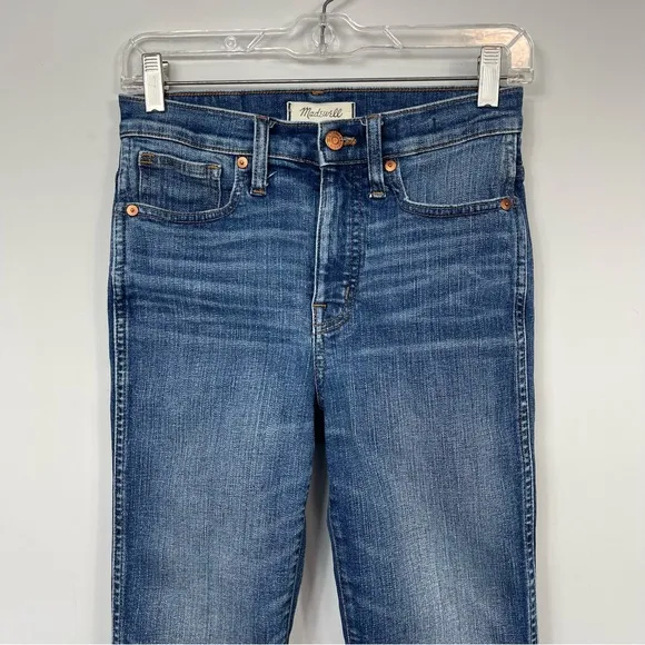 Madewell 10&quot; High Rise Skinny Jeans Cutout Tulip Hem Edition  K5236 Size 25