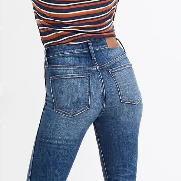 Madewell 10&quot; High Rise Skinny Jeans Cutout Tulip Hem Edition  K5236 Size 25