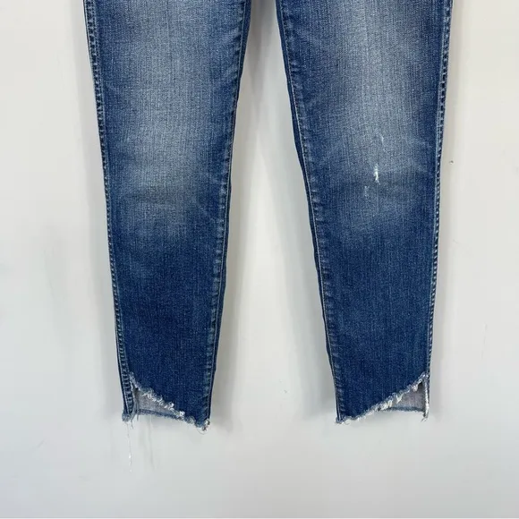Madewell 10&quot; High Rise Skinny Jeans Cutout Tulip Hem Edition  K5236 Size 25