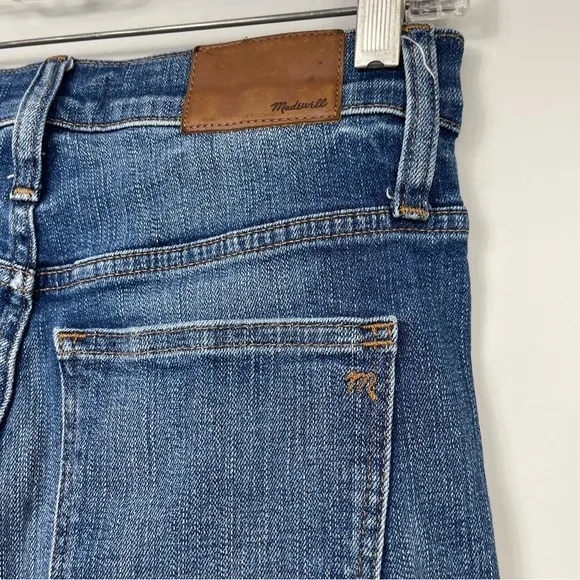Madewell 10&quot; High Rise Skinny Jeans Cutout Tulip Hem Edition  K5236 Size 25