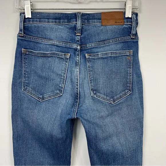 Madewell 10&quot; High Rise Skinny Jeans Cutout Tulip Hem Edition  K5236 Size 25