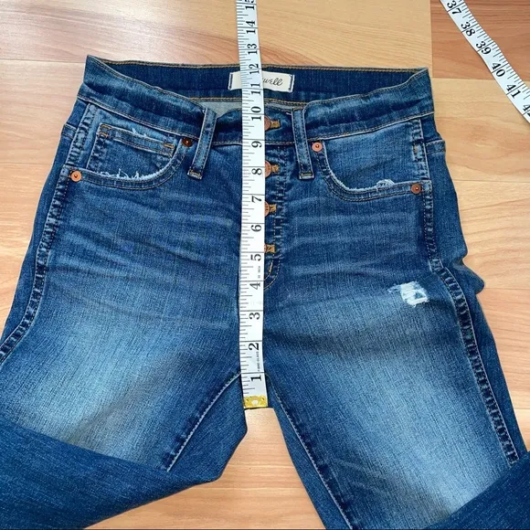 Madewell 10&quot; High-Rise Skinny Jeans: Drop-Hem Edition size 24