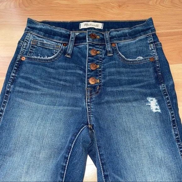 Madewell 10&quot; High-Rise Skinny Jeans: Drop-Hem Edition size 24