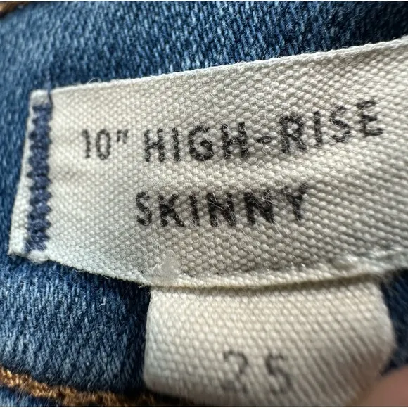 Madewell 10&quot; High-Rise Skinny Jeans in Bradshaw Wash Size 25x27 - Blue