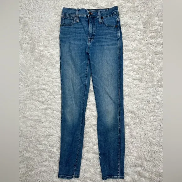 Madewell 10&quot; High-Rise Skinny Jeans in Bradshaw Wash Size 25x27 - Blue