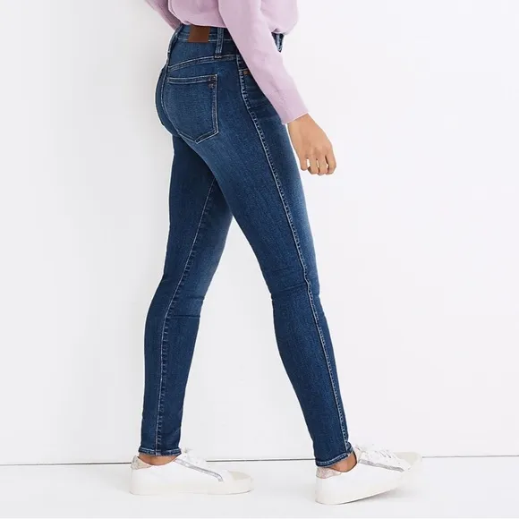 Madewell 10&quot; High-Rise Skinny Jeans in Bradshaw Wash Size 25x27 - Blue