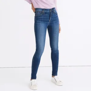 Madewell 10&quot; High-Rise Skinny Jeans in Bradshaw Wash Size 25x27 - Blue