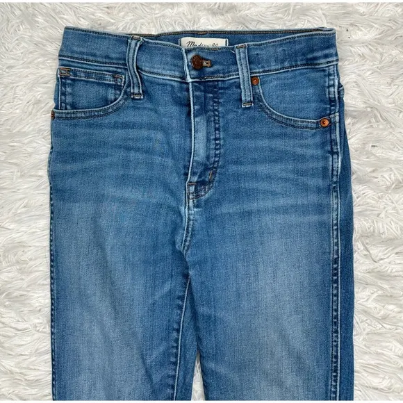 Madewell 10&quot; High-Rise Skinny Jeans in Bradshaw Wash Size 25x27 - Blue