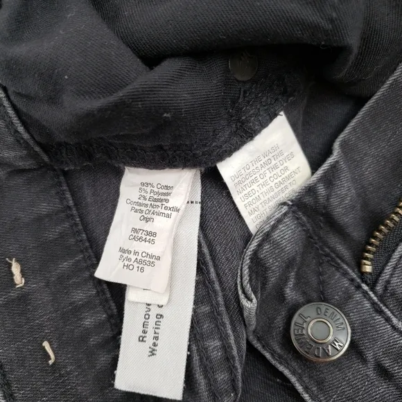 MADEWELL 9&quot; High-Rise Skinny Jeans in Black Sea