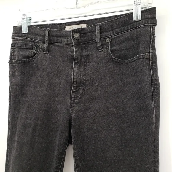 MADEWELL 9&quot; High-Rise Skinny Jeans in Black Sea