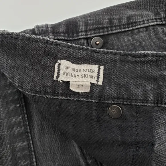 MADEWELL 9&quot; High-Rise Skinny Jeans in Black Sea