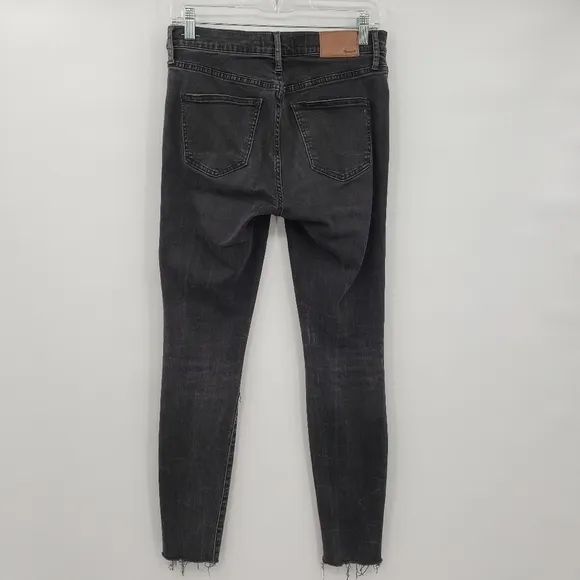 MADEWELL 9&quot; High-Rise Skinny Jeans in Black Sea
