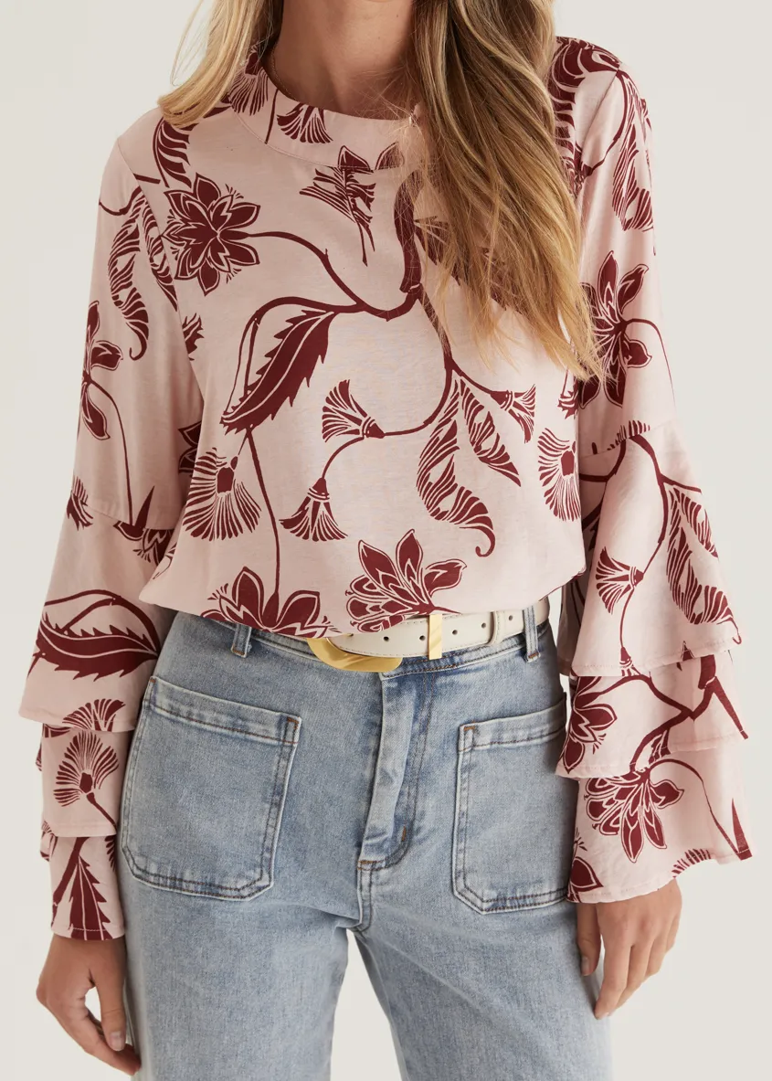 Melissa Blouse - Blush Floral