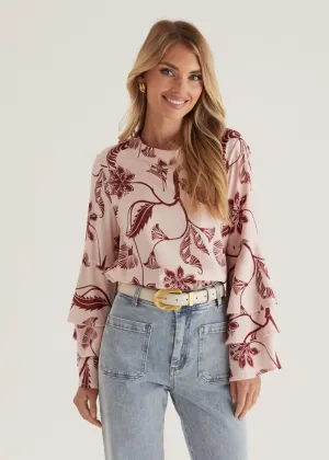 Melissa Blouse - Blush Floral