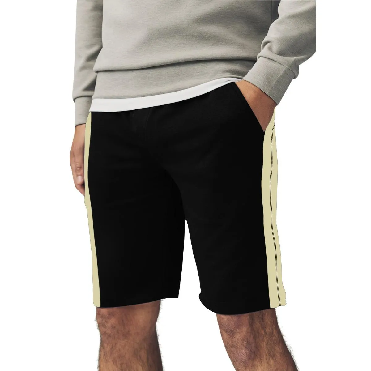 Men Two Quarter Summer Shorts - Black
