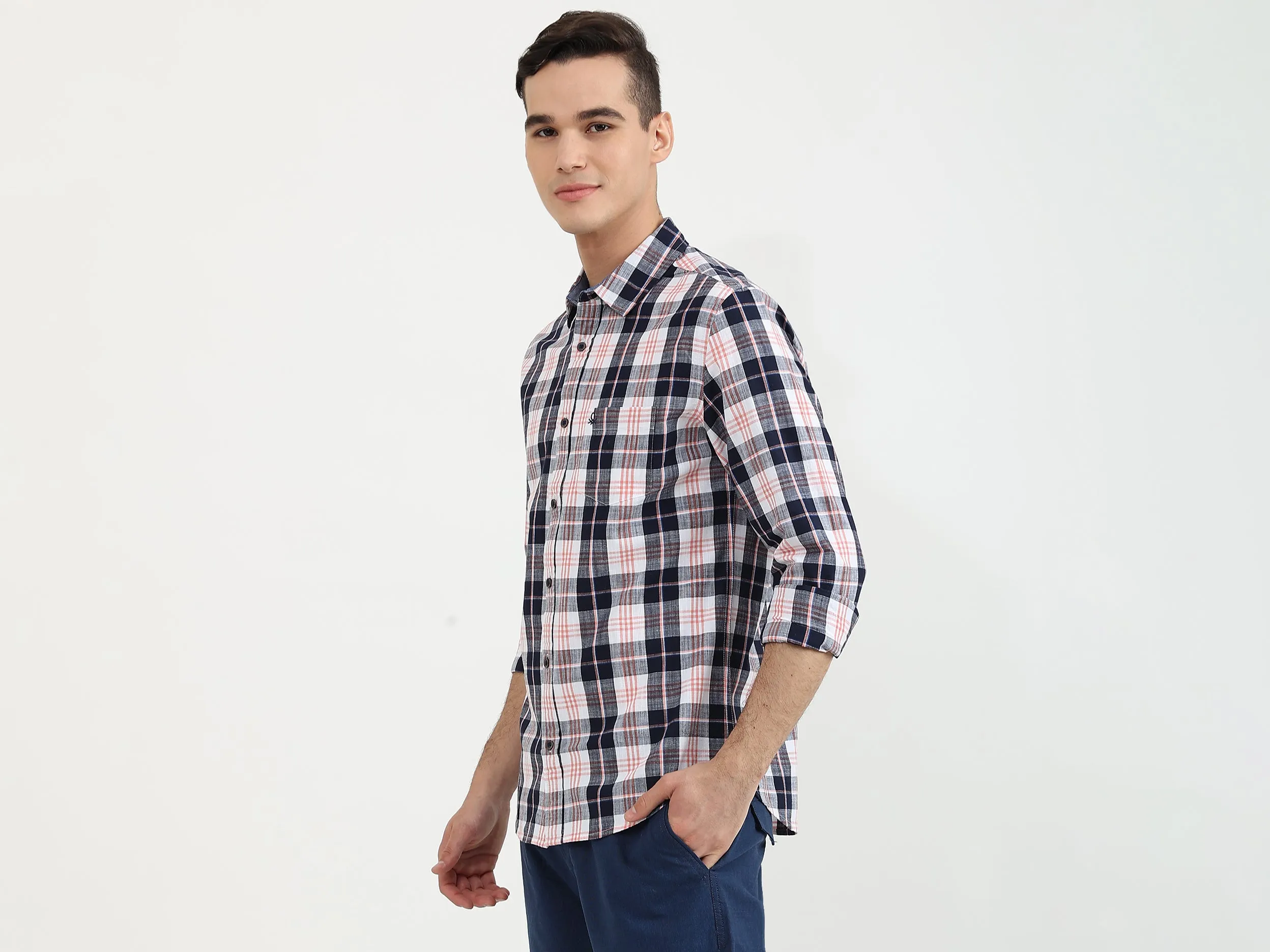 Mens Slim Fit Check Shirt