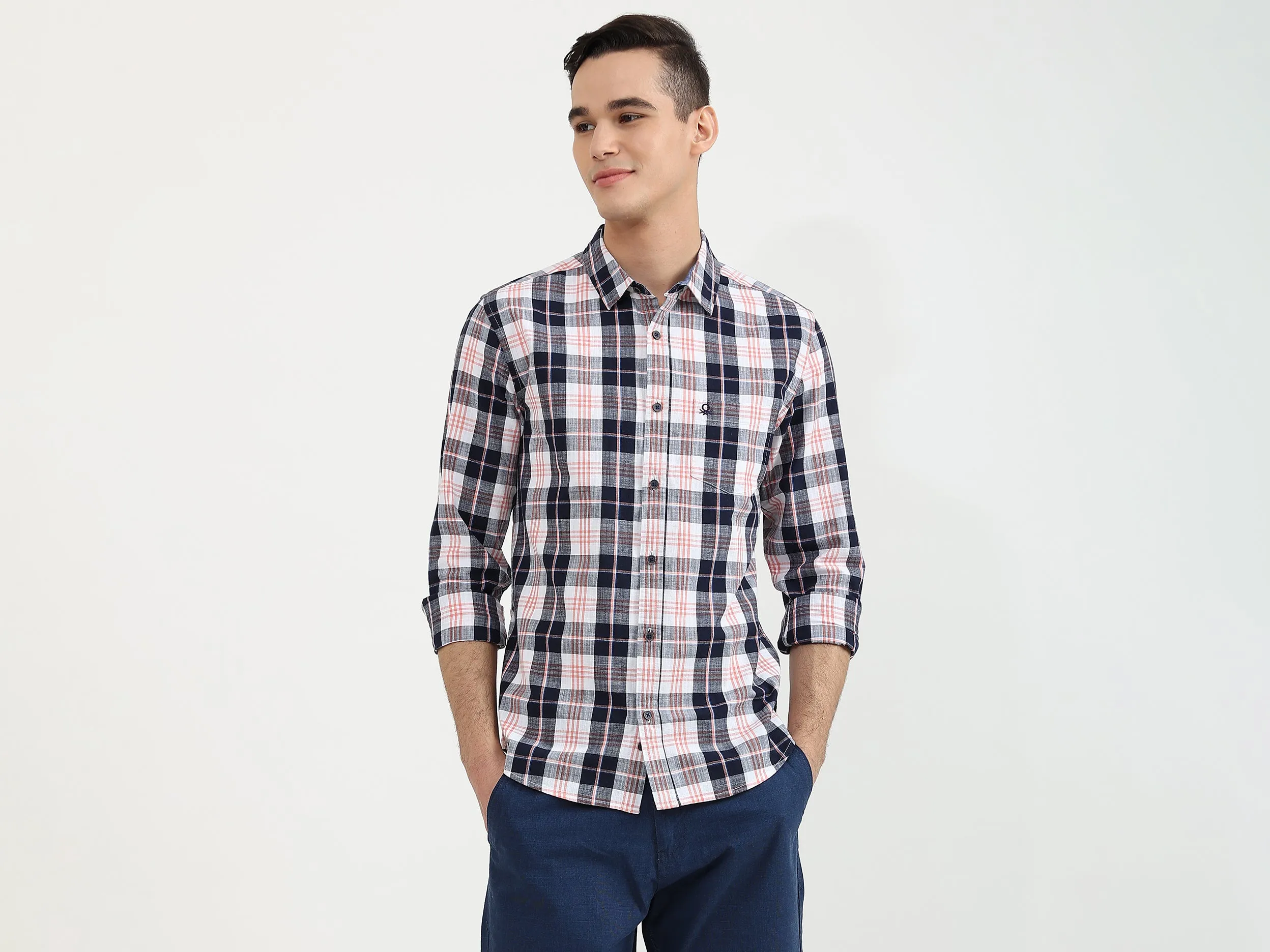 Mens Slim Fit Check Shirt