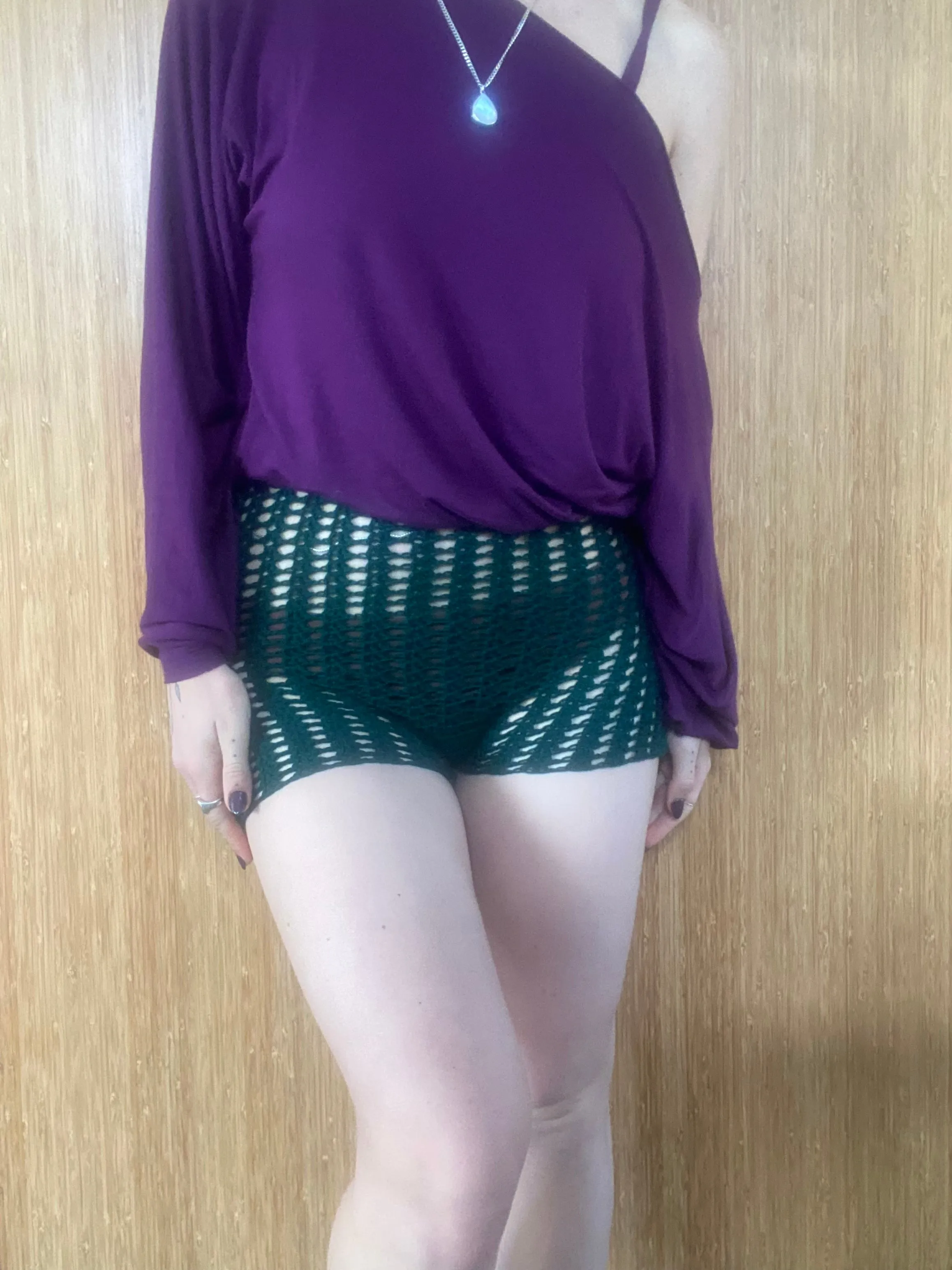 Menthe Lace High Waist Shorts Crochet Pattern