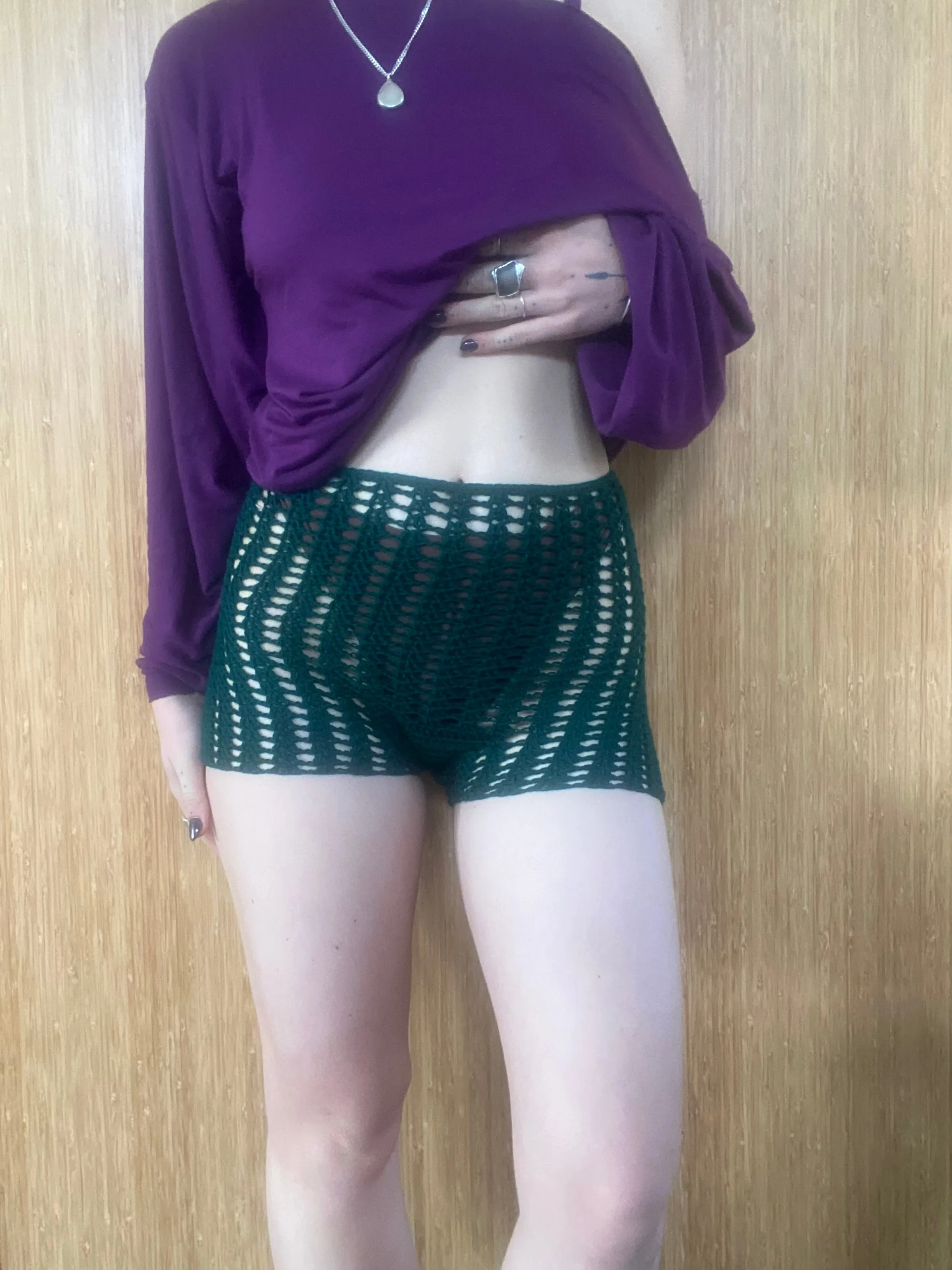 Menthe Lace High Waist Shorts Crochet Pattern