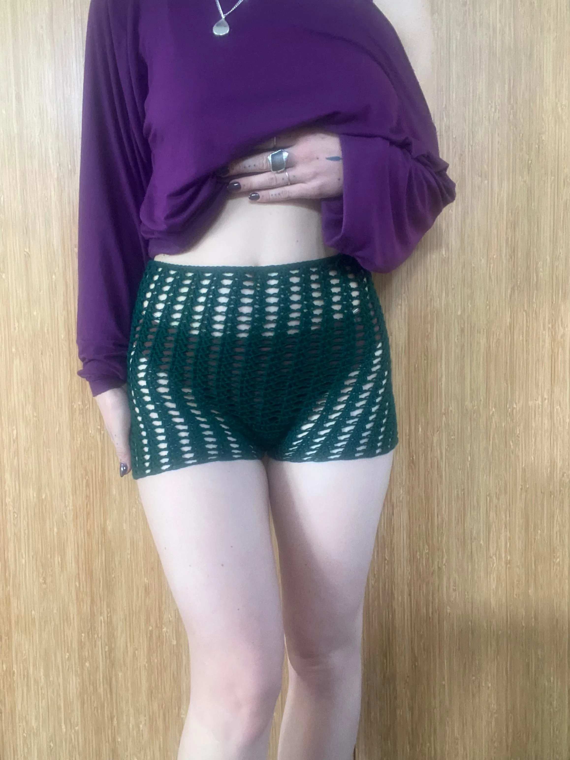 Menthe Lace High Waist Shorts Crochet Pattern
