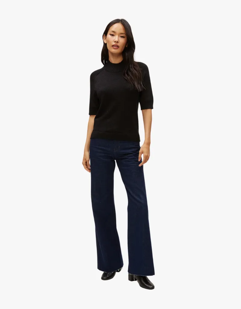 Michael Stars Sabel Metallic Sweater in Black