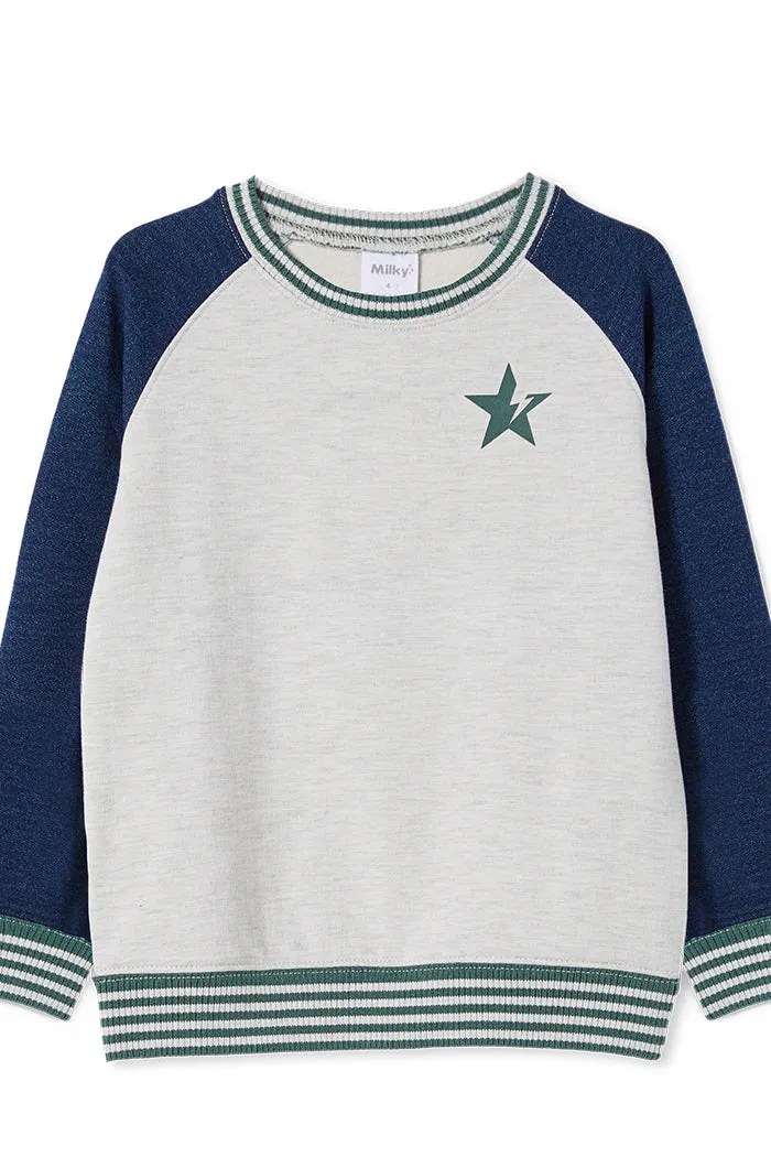 Milky | Lightning Star Tipping Sweatshirt | Sizes 2-7