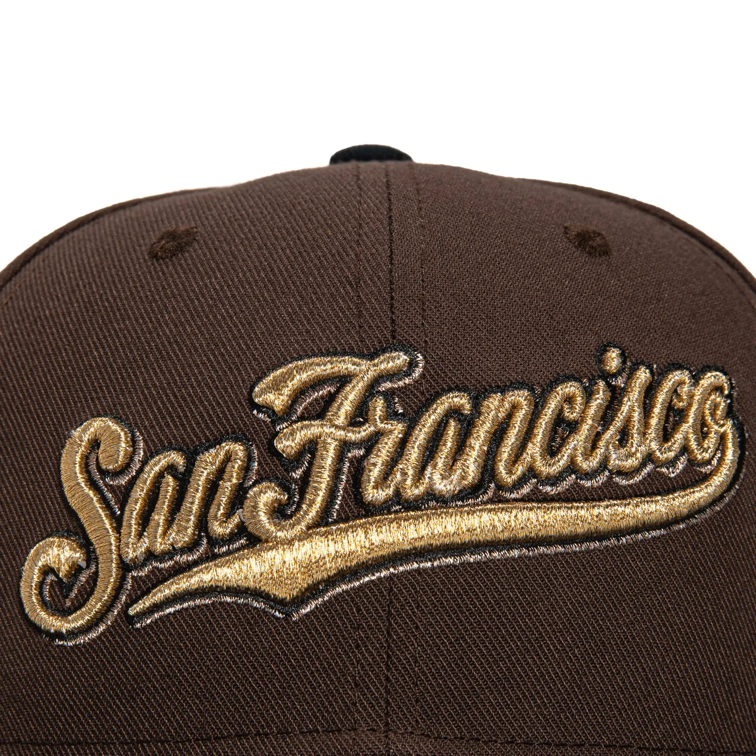 Mitchell & Ness San Francisco Giants 2007 All Star Game Patch Script Hat - Brown, Black