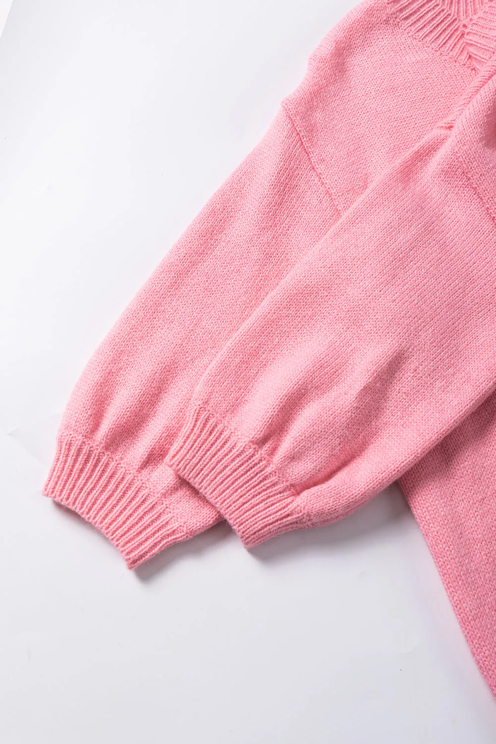 Mom Tinsel Front Short Sleeve Sweater