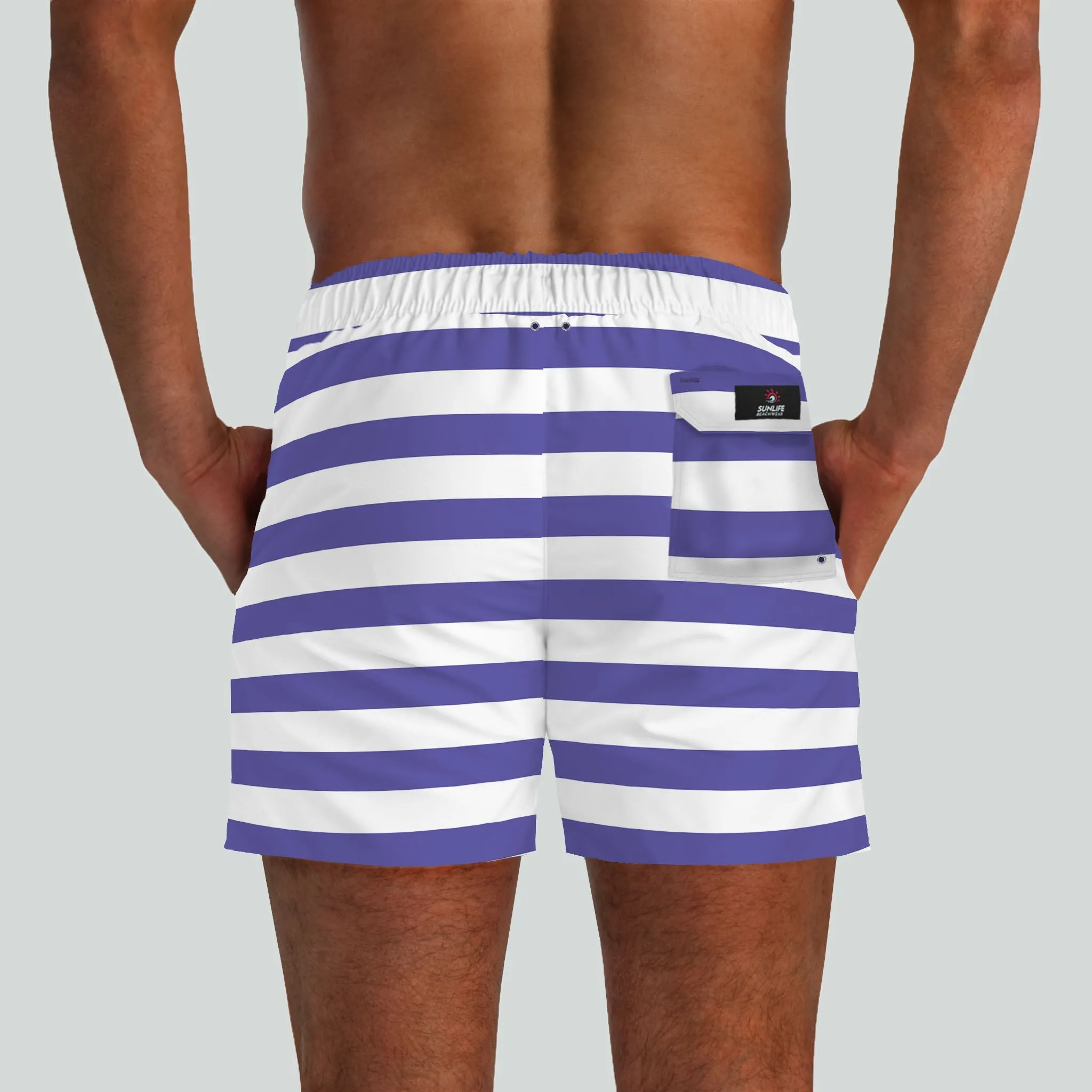 Monterey Purple & White Boardshorts