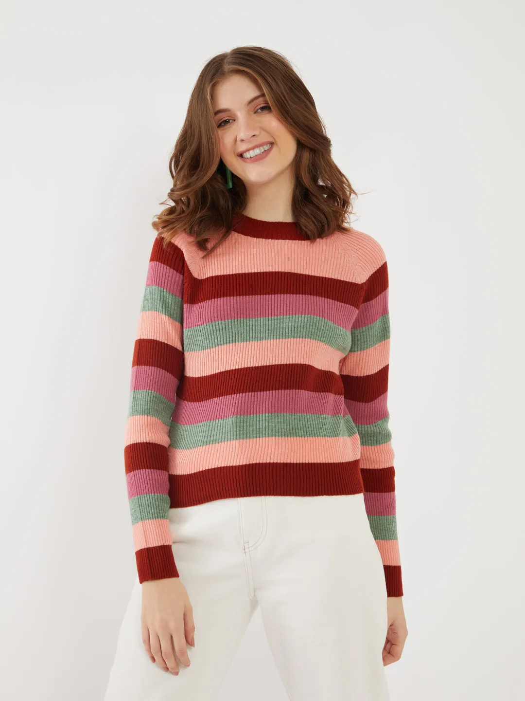 Multicolored Striped  Sweater