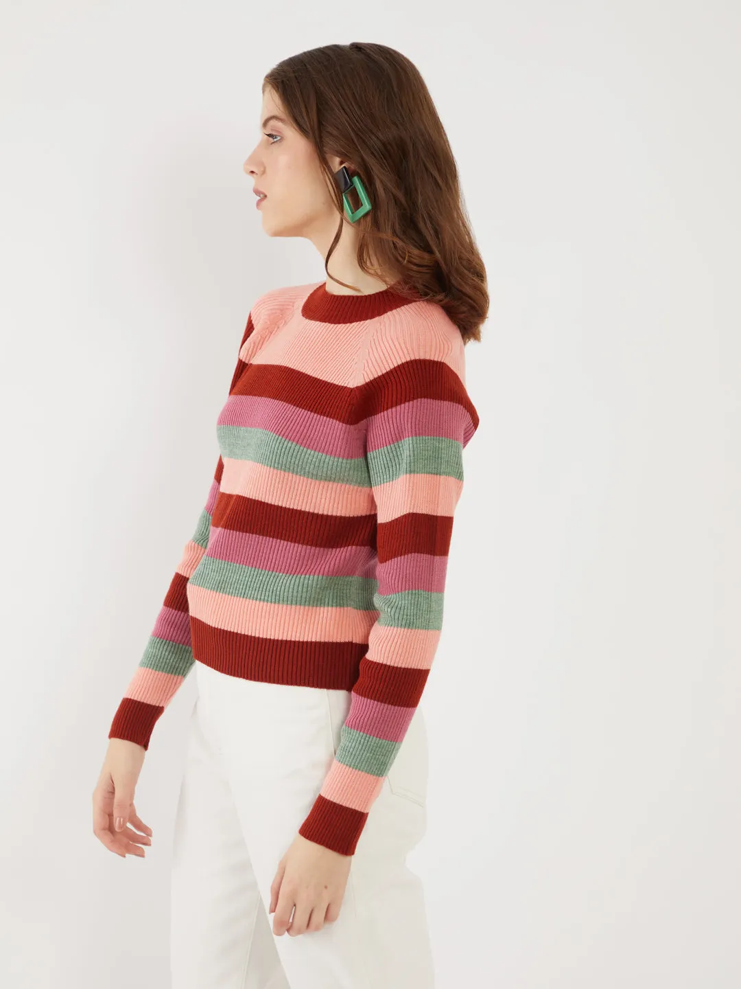 Multicolored Striped  Sweater