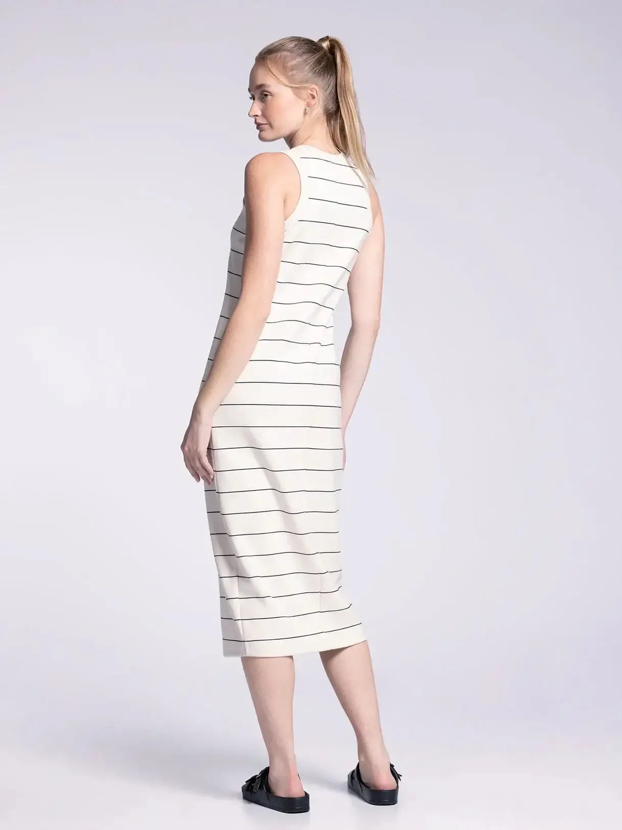 MUSCLE TANK FITTED MIDI DRESS