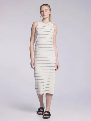 MUSCLE TANK FITTED MIDI DRESS