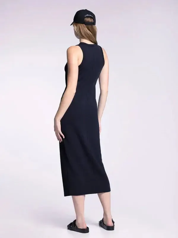 MUSCLE TANK FITTED MIDI DRESS