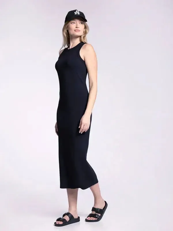 MUSCLE TANK FITTED MIDI DRESS