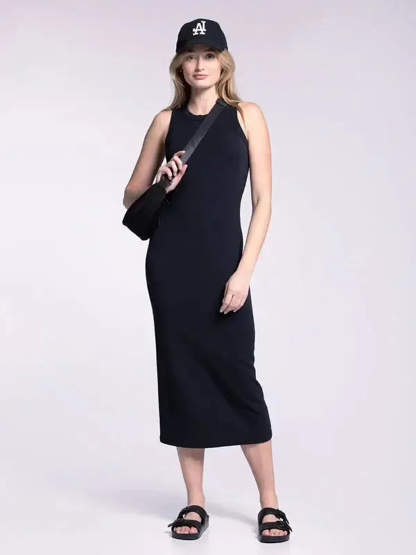 MUSCLE TANK FITTED MIDI DRESS